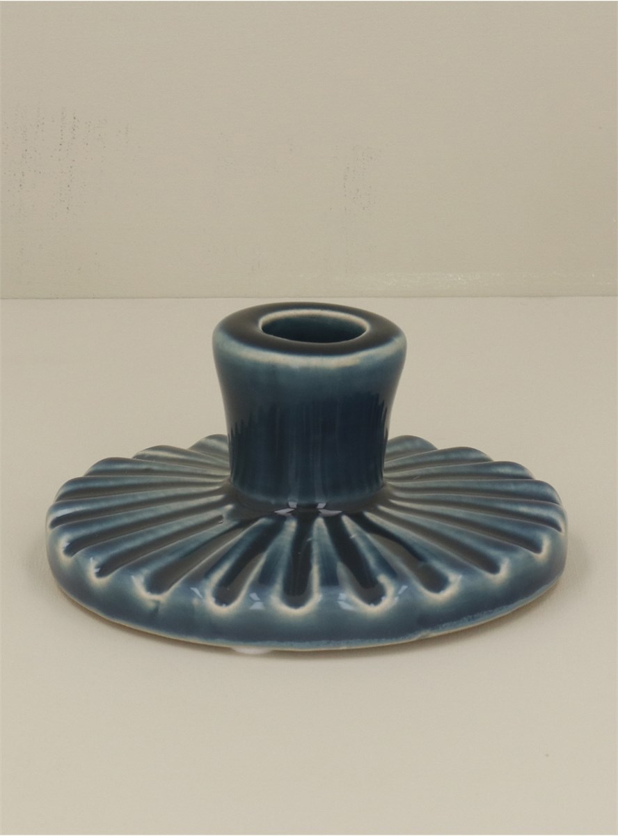 GG Ceramic Navy Candle Holder