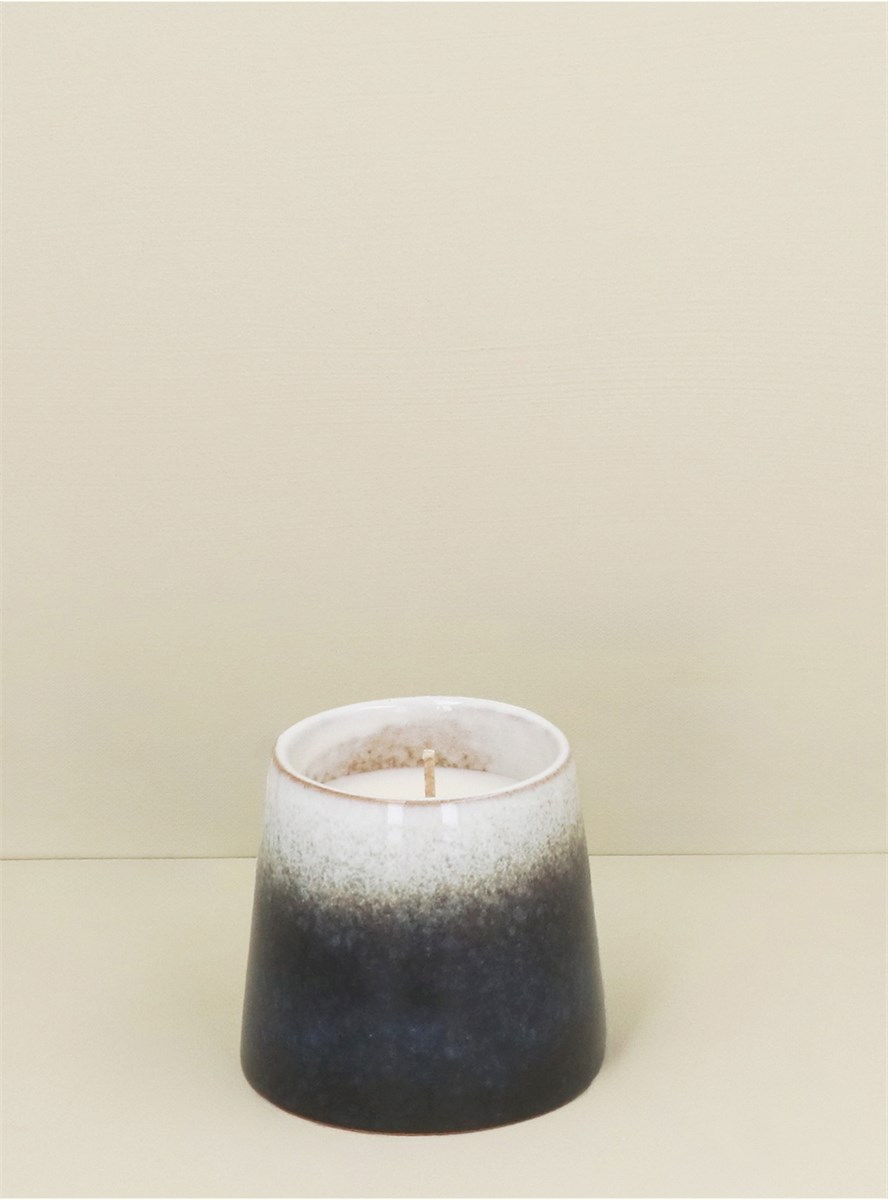 GG Stoneware Scented Candle Navy 8.8cm