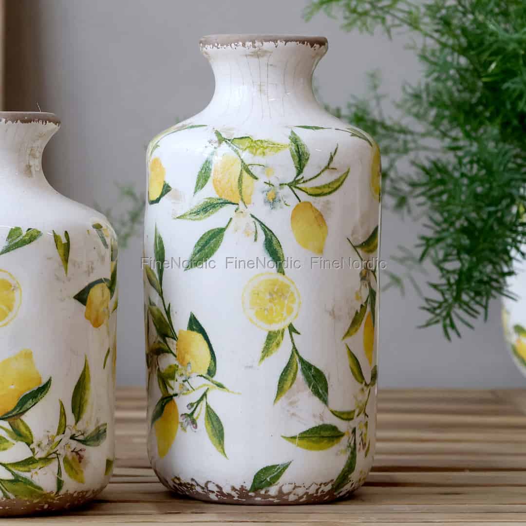 CA Limone Vase with Lemon Motif 21cm