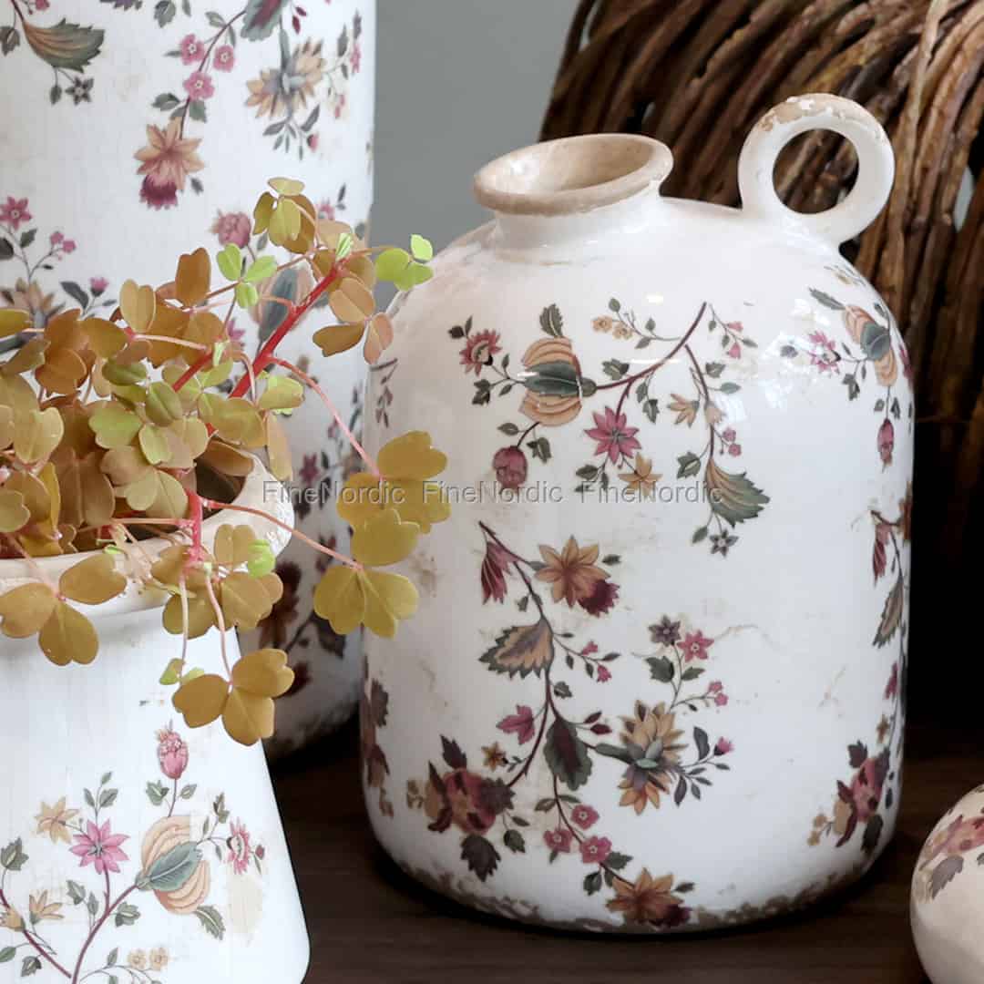 CA Nancy Cream Floral Bottle SM