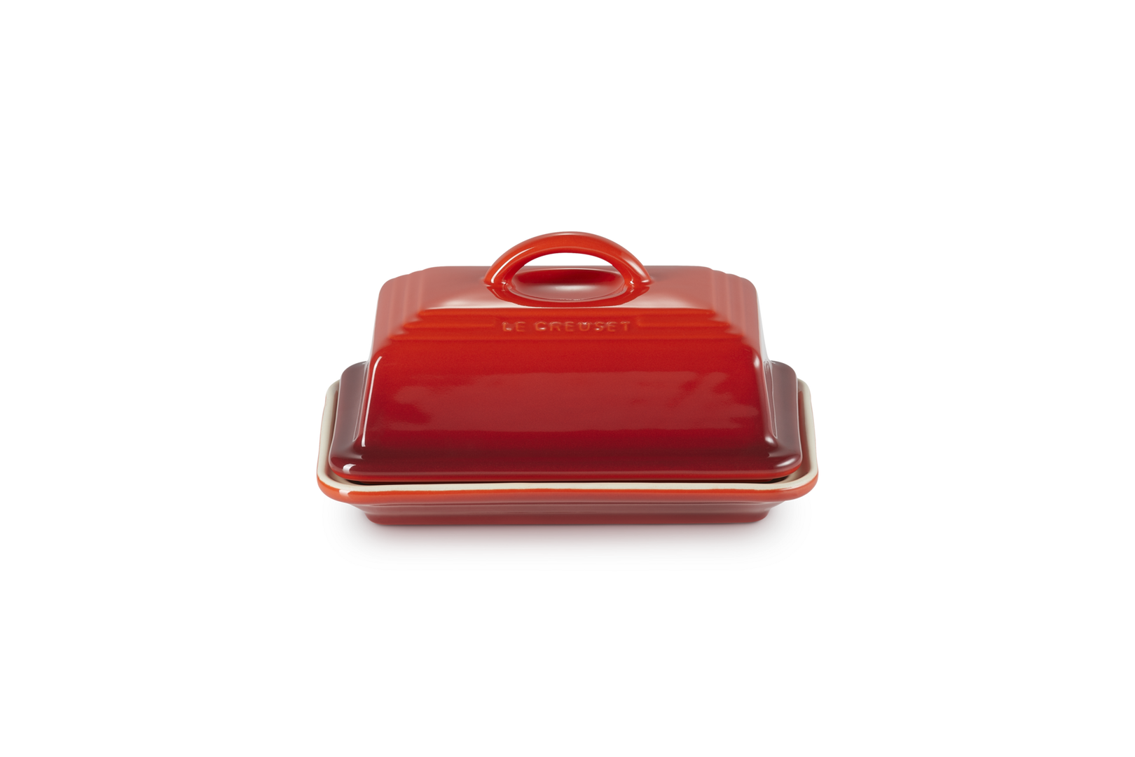 LC Butter Dish Cerise