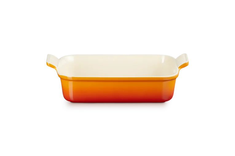 LC Deep Rect. Dish 32cm Volcanic