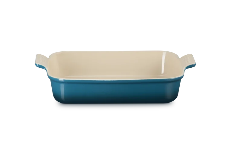 LC Deep Rect Dish 32cm Azure Blue