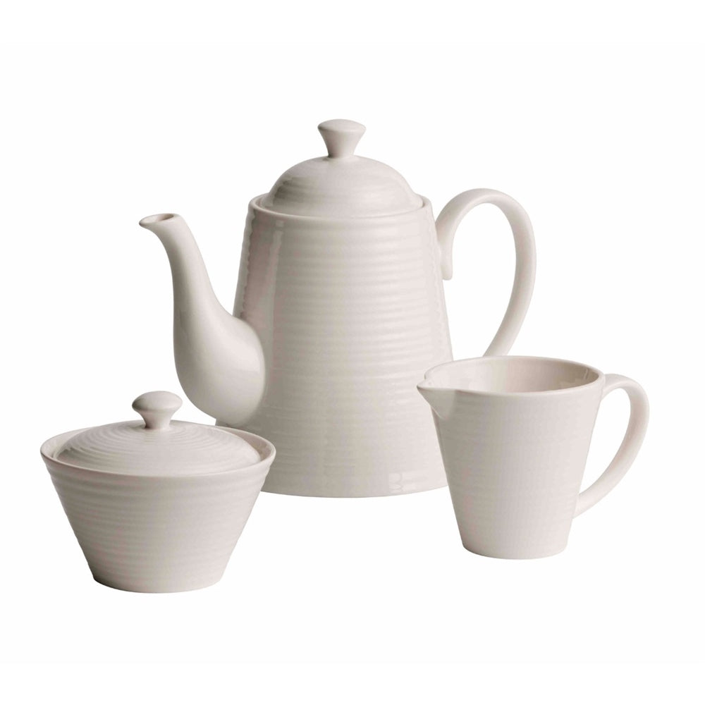 Belleek Ripple 3pc Beverage Set