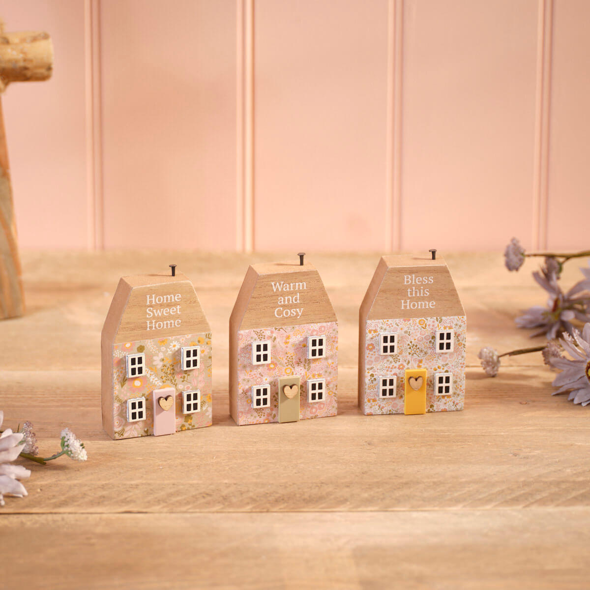 LA Ditsy Floral Wood Mini House 3 AST