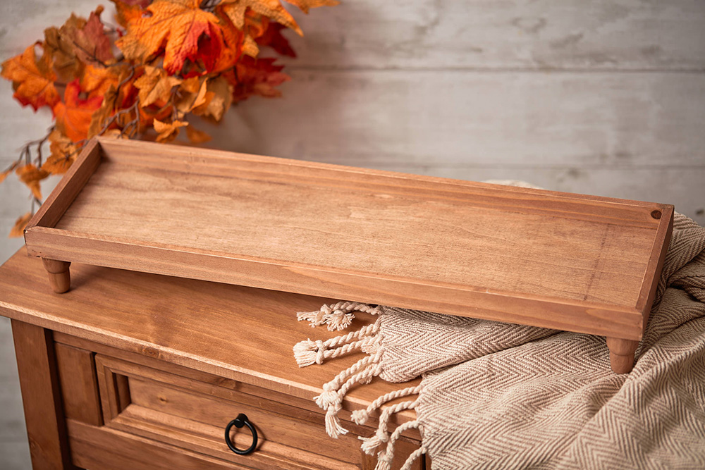 LA Long Wooden Tray With Legs