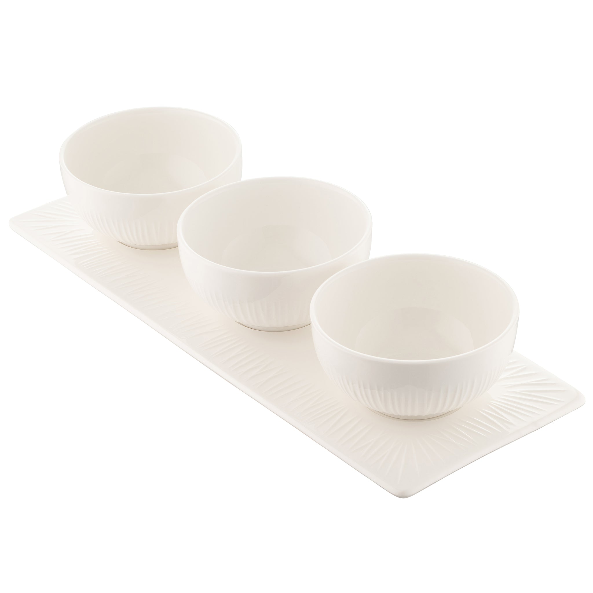 Belleek Erne Triple Bowl