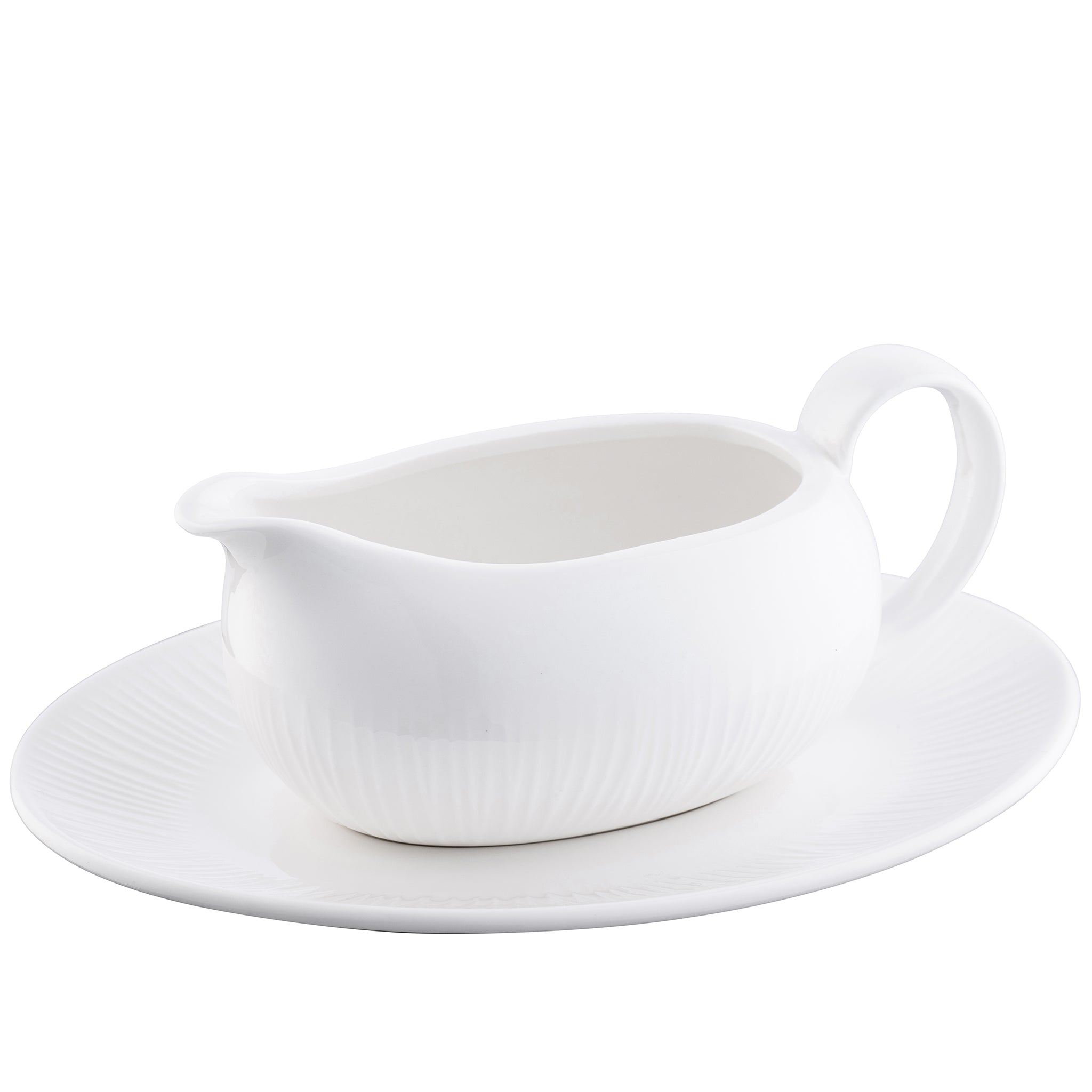Belleek Erne Sauce Boat & Tray