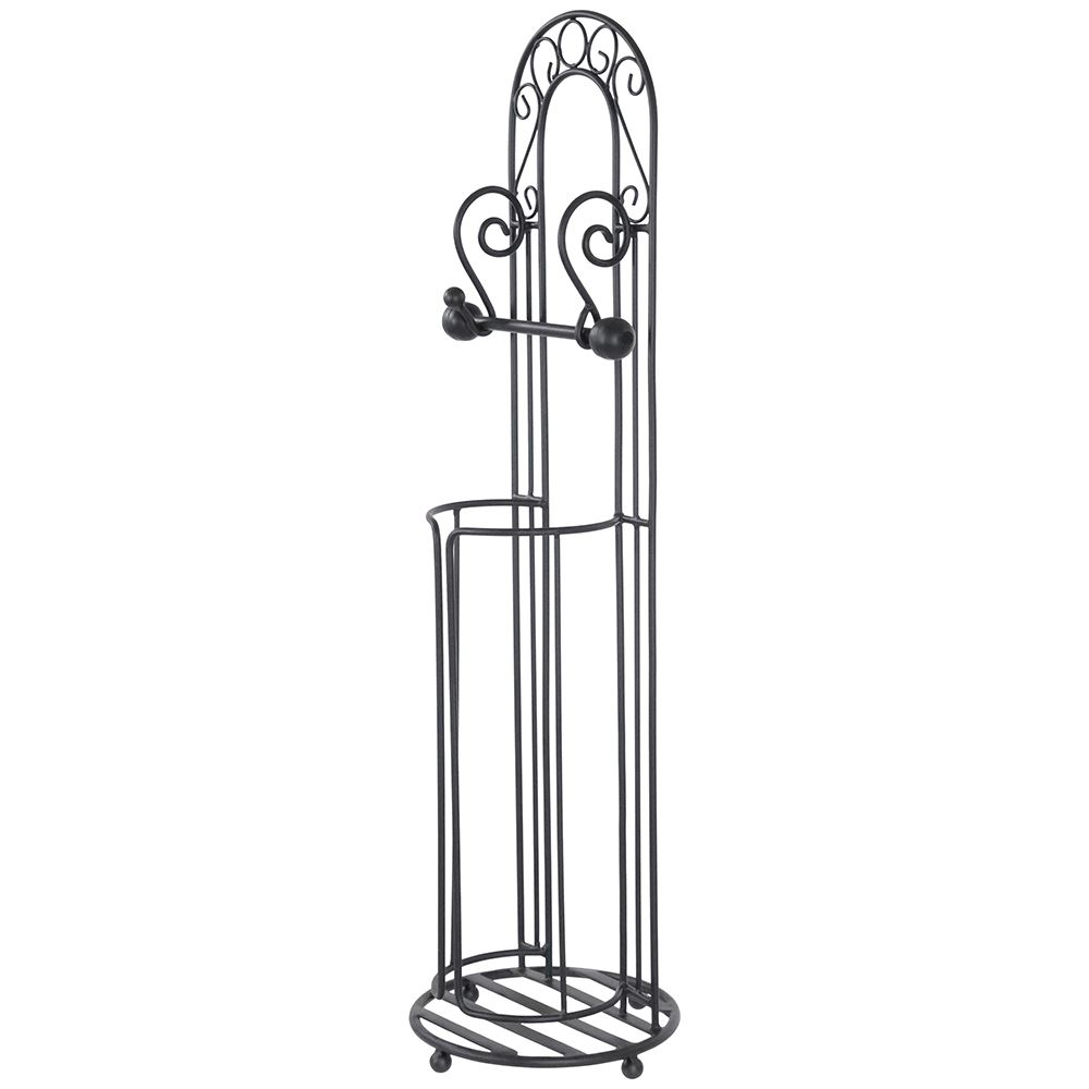 WJ Toilet Roll Holder Black