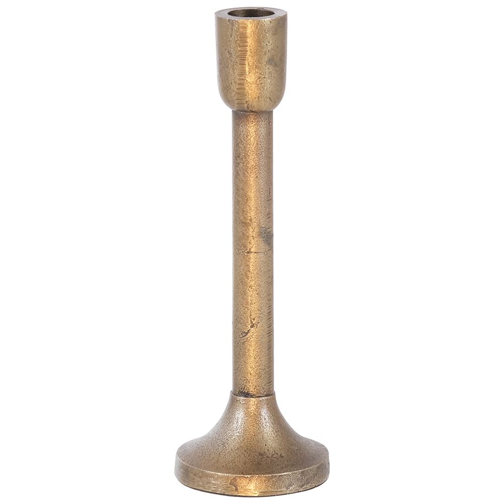 WJ Brass Candle Holder 22cm
