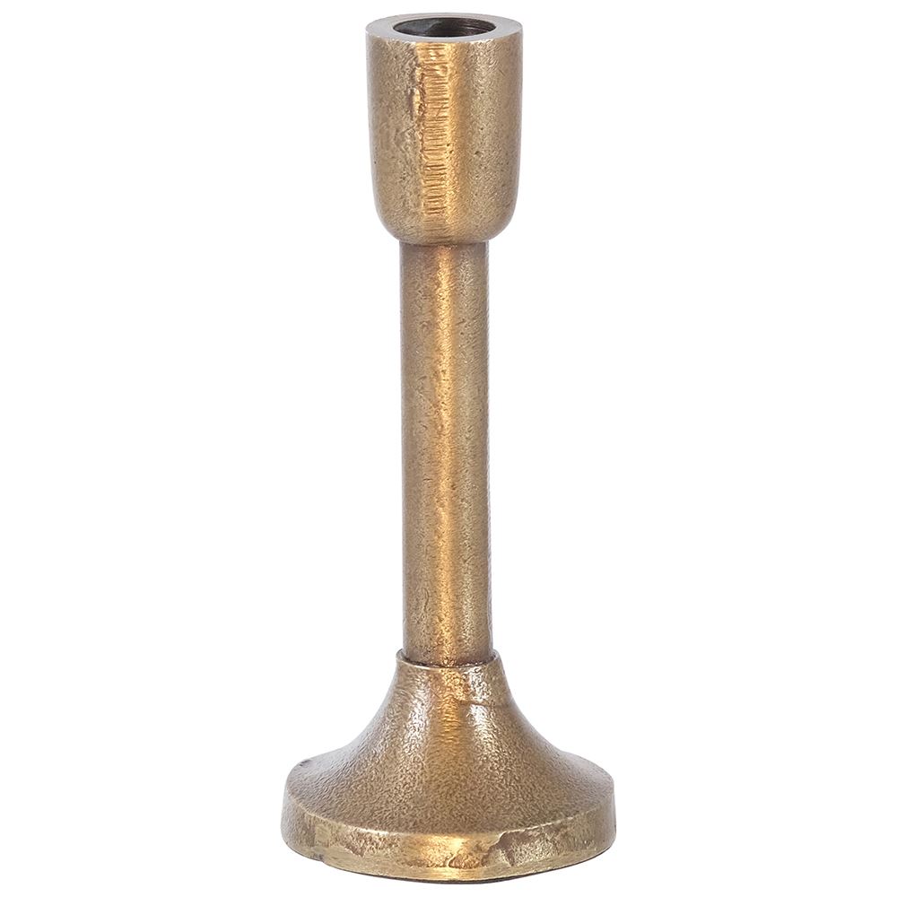 WJ Brass Candle Holder 18cm