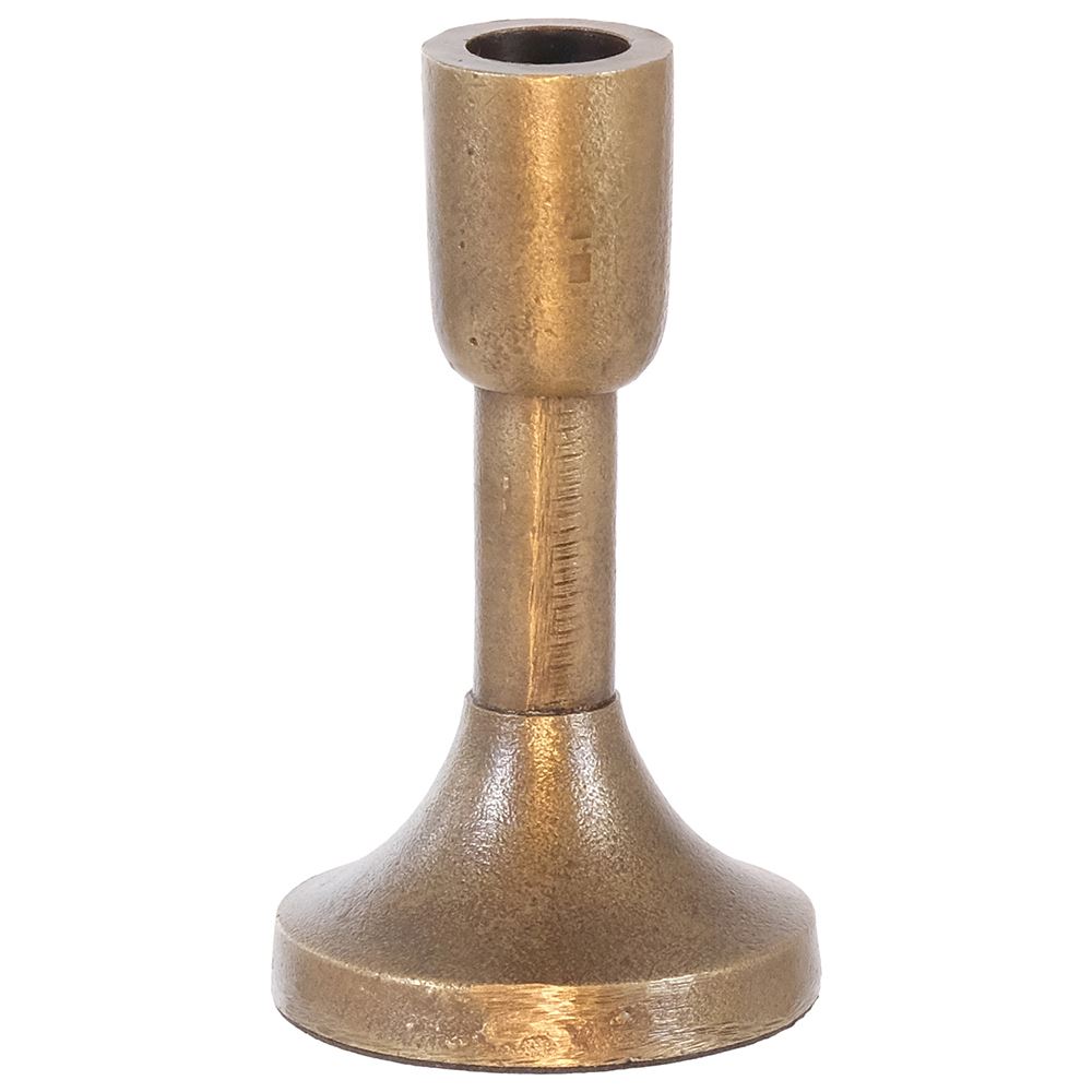WJ Brass Candle Holder 13cm