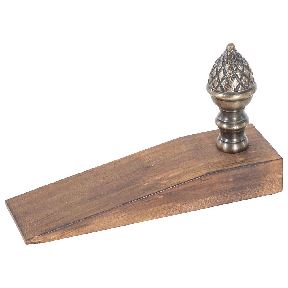 WJ Brass Acorn Door Wedge
