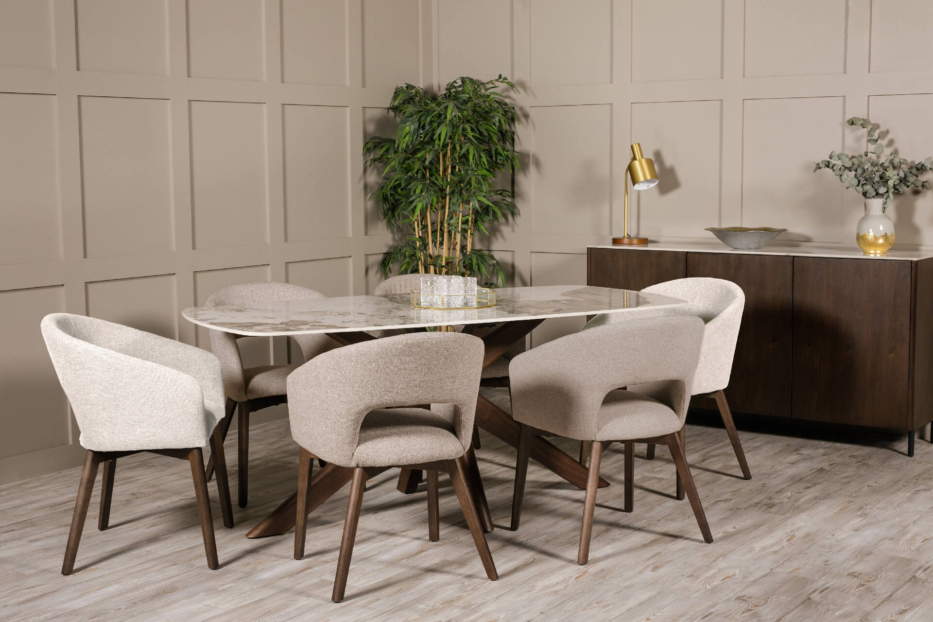 Ariya Rectangle Dining Table 1800mm - Brown