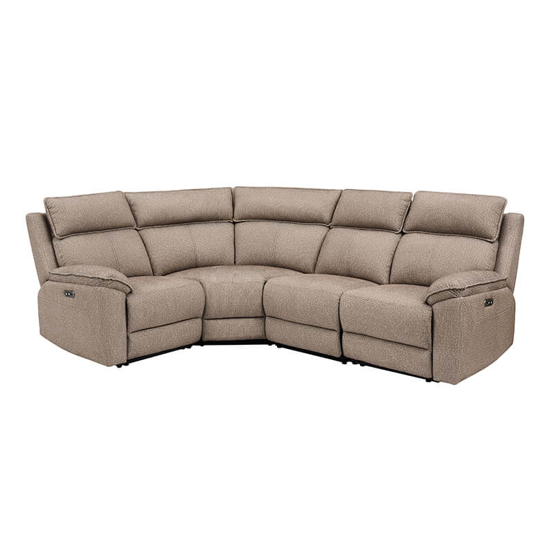 Blaine Corner Group Electric Recliner - Latte