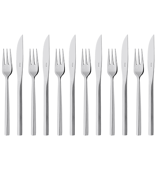 STP Rochester 12pc Knife & Fork Set