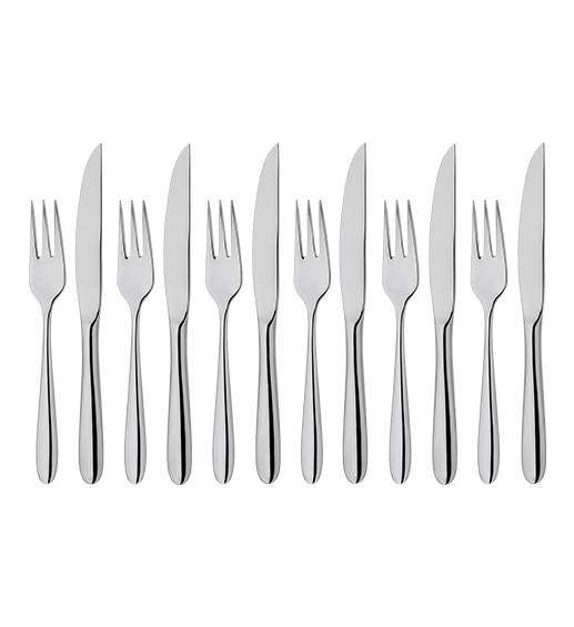 STP Winchester 12pc Steak Knife & Fork Se