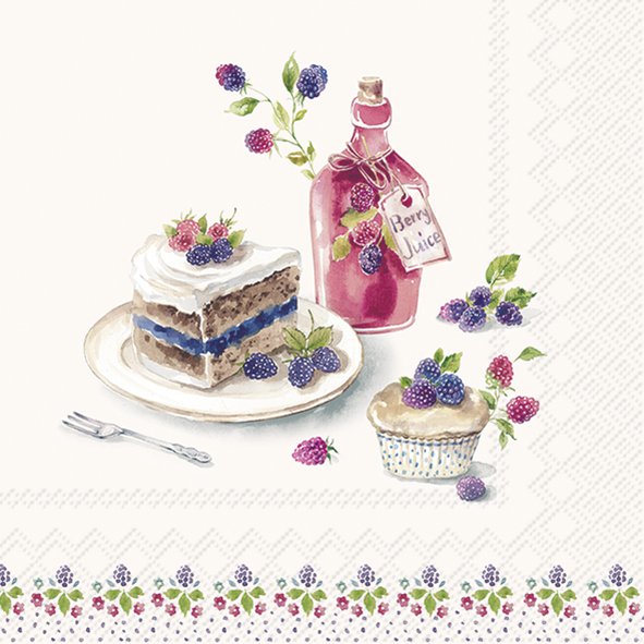 IHR Berry Teatime Cocktail Napkins