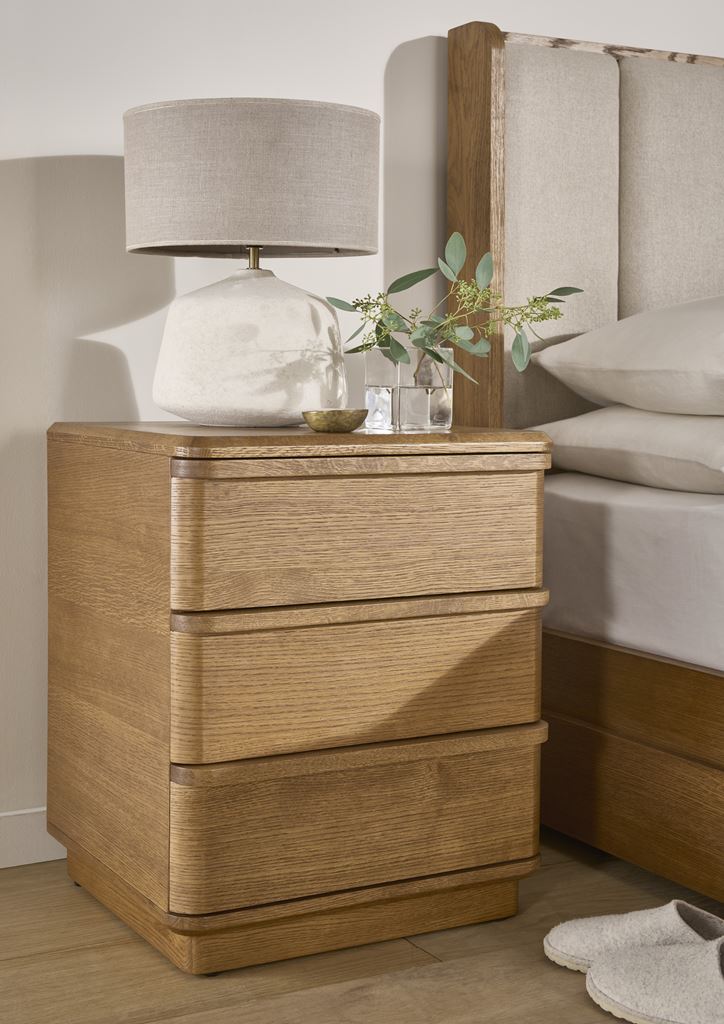 Placid 3 Drawer Bedside