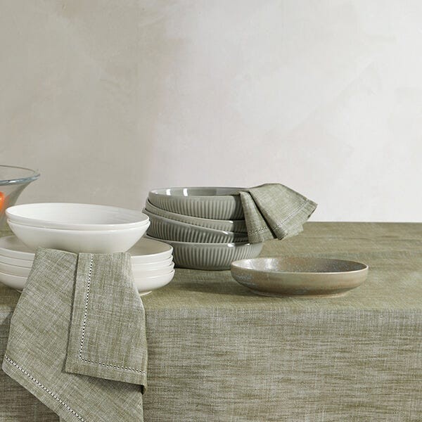 WAL Chambray S4 Napkins Olive