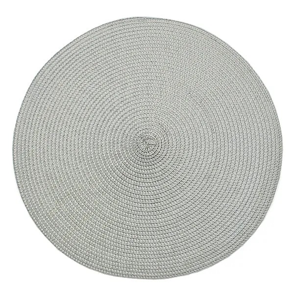 WAL Circular Ribbed Placemat Dove Grey