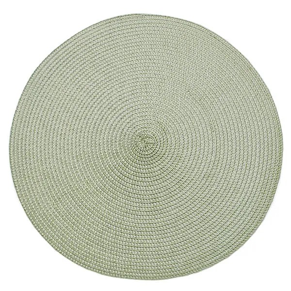 WAL Circular Ribbed Placemat Olive