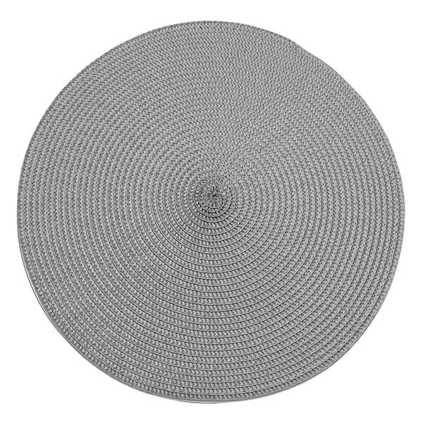WAL Circular Ribbed Placemat Storm Grey