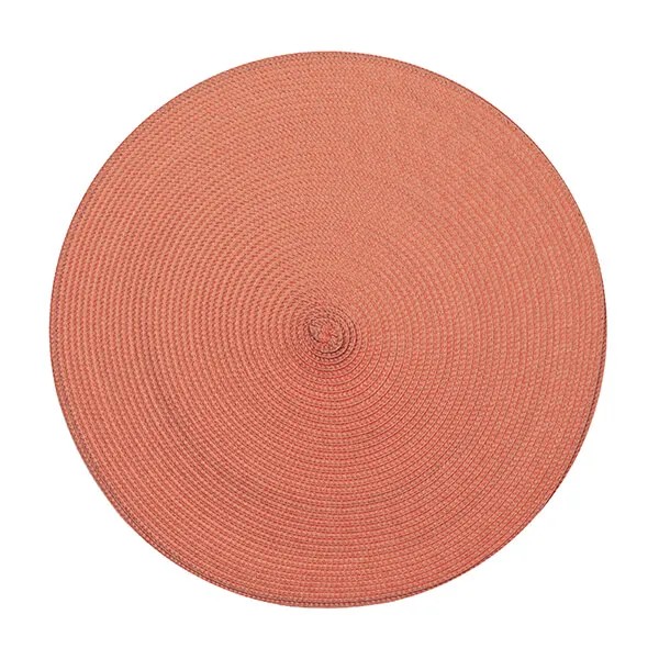 WAL Circular Ribbed Placemat Terracotta