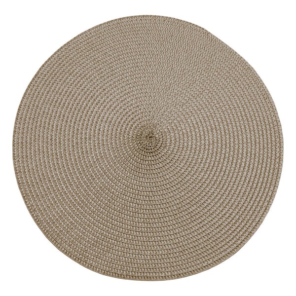 WAL Circular Ribbed Placemat Truffle