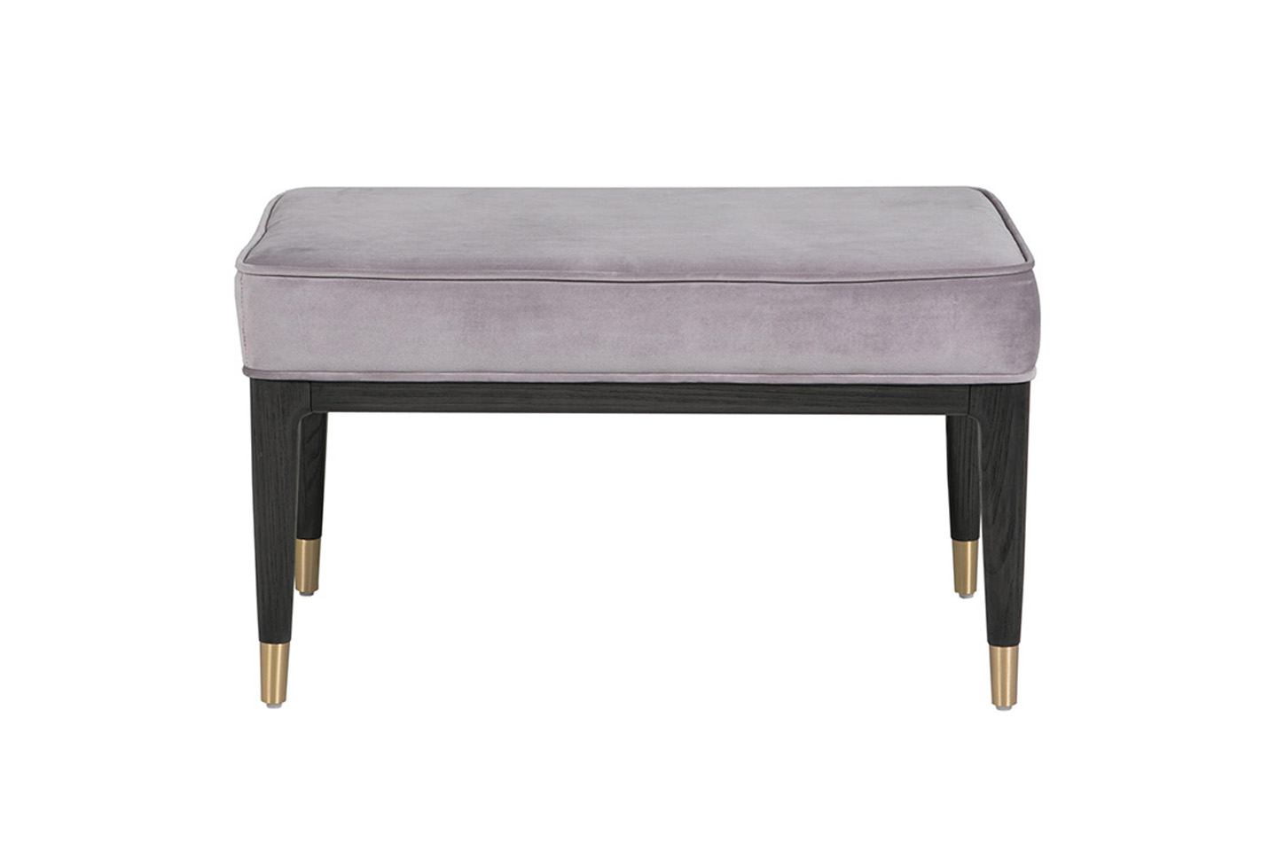 Delilah Dressing Stool - Ebony Ecru Velvet