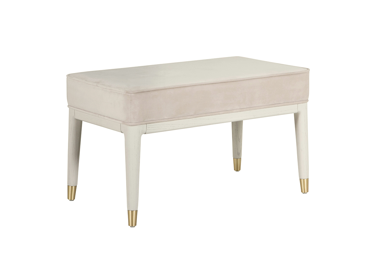 Delilah Dressing Stool - Stone Sand Velvet