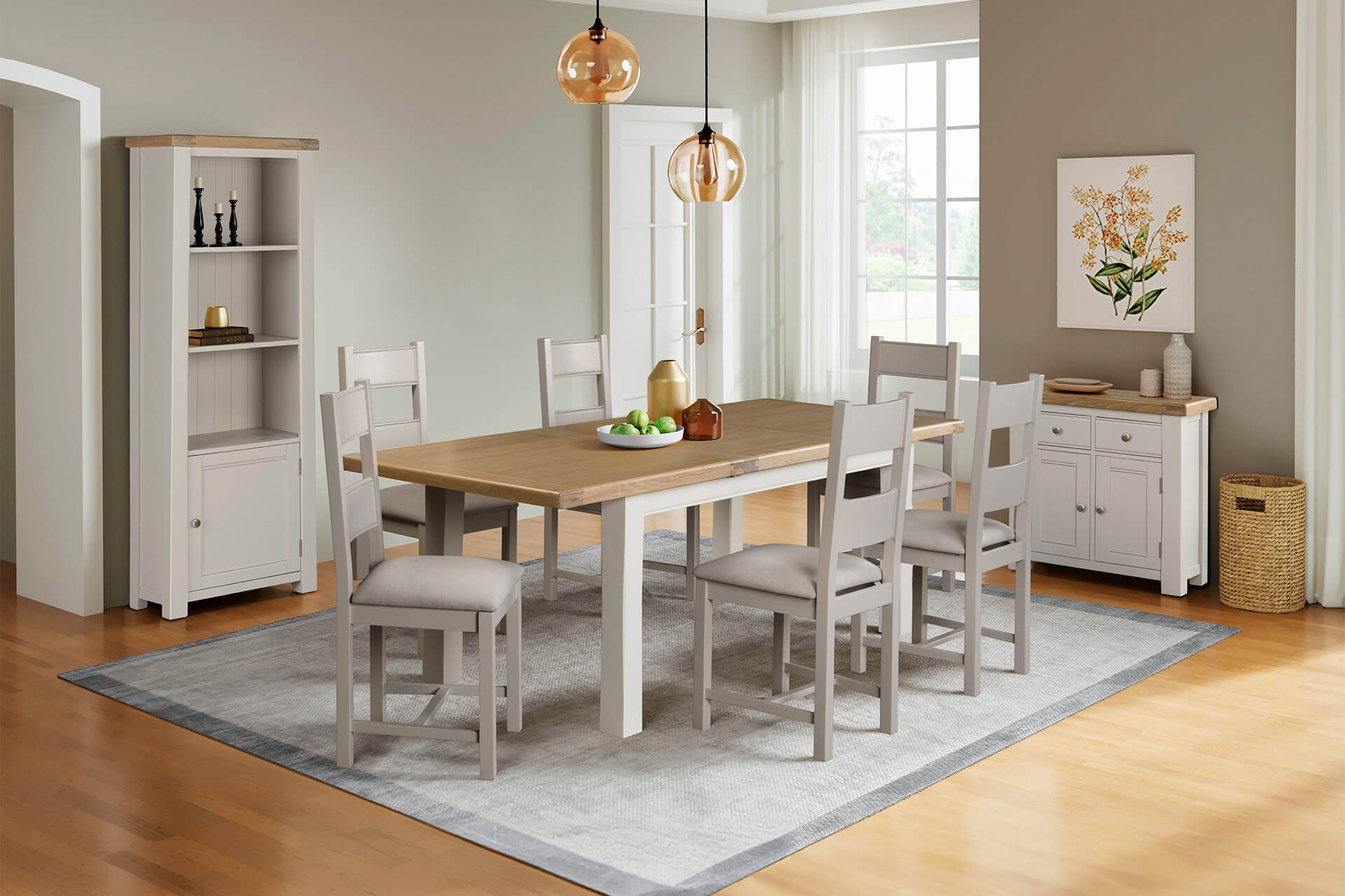 Doune Extending Dining Table 1400/1800 Taupe