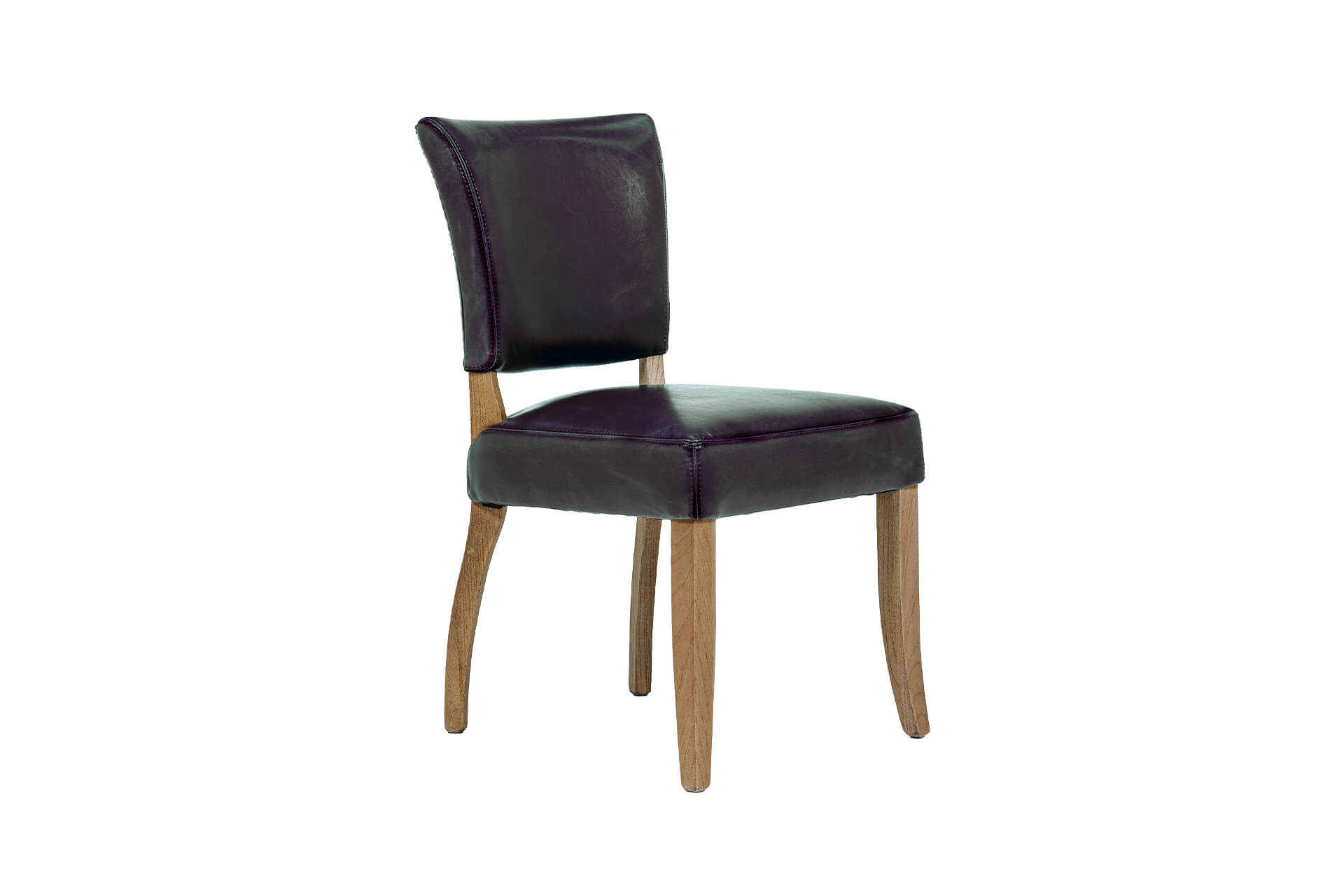Edinburgh Dining Chair Leather - Ink Blue