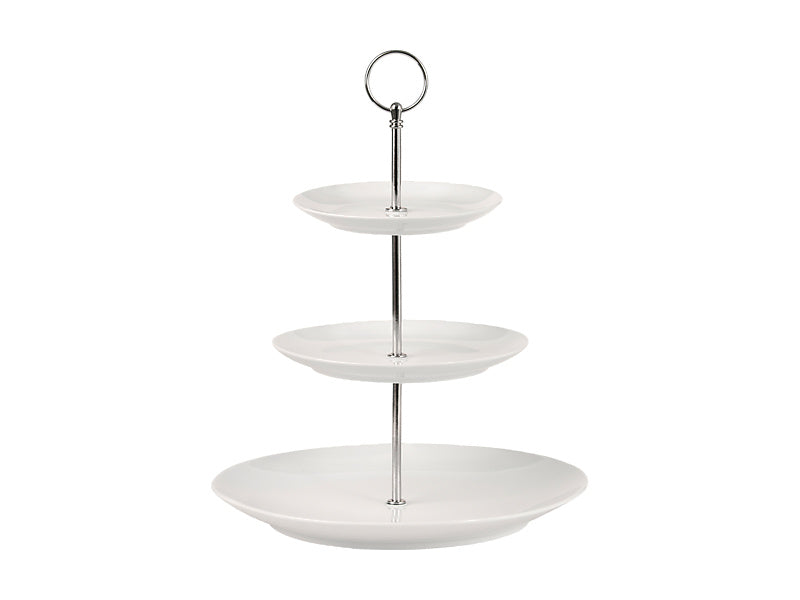 CAP MW White Basics 3 Tier Cake Stand