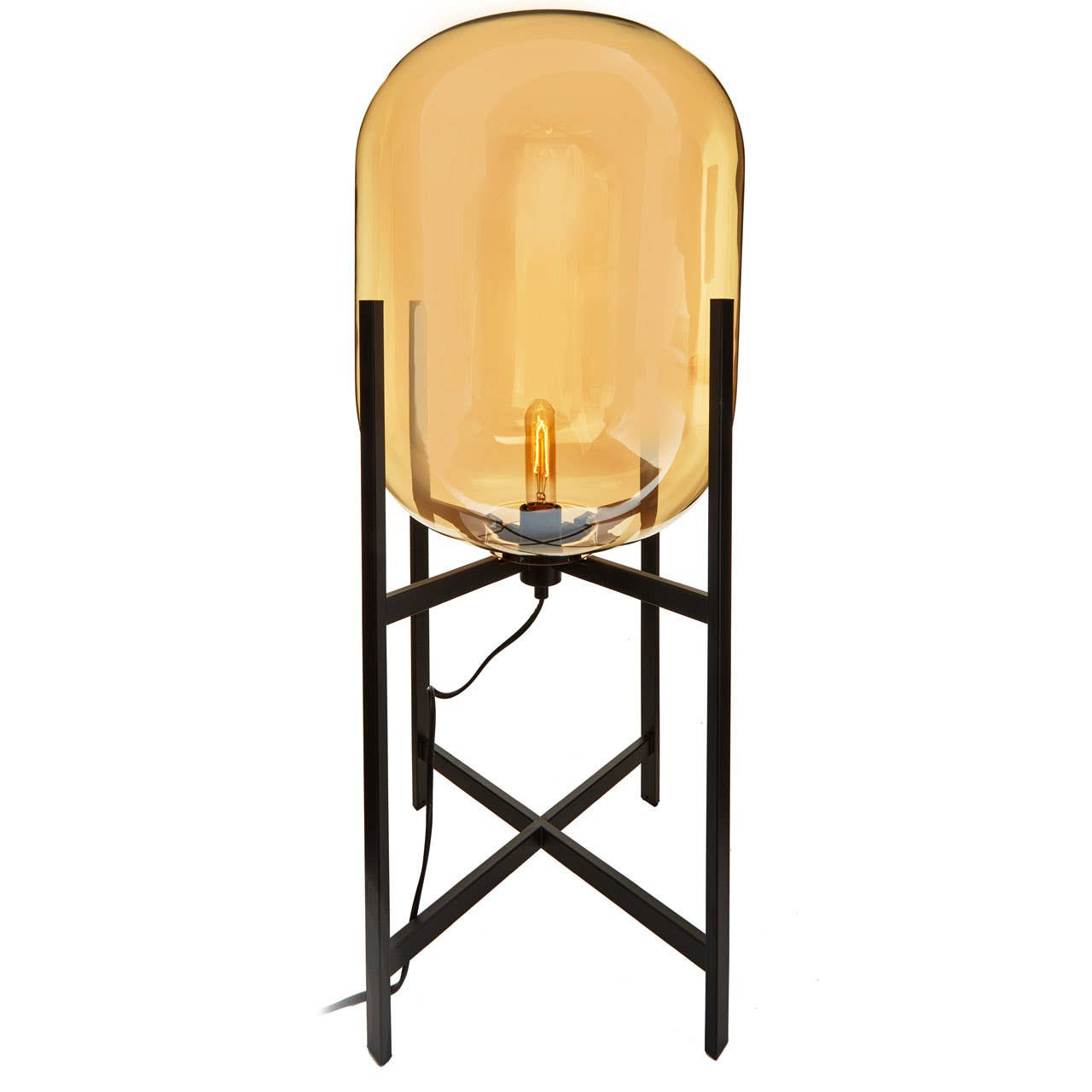 CL Champagne Silver Floor Lamp Beige Shade