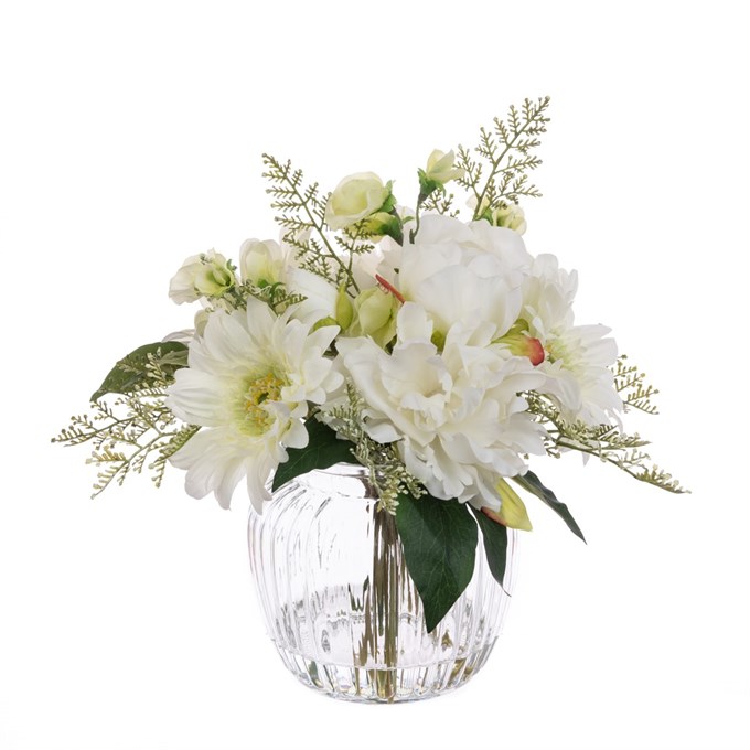 FS Peony Mix & Statice Vase
