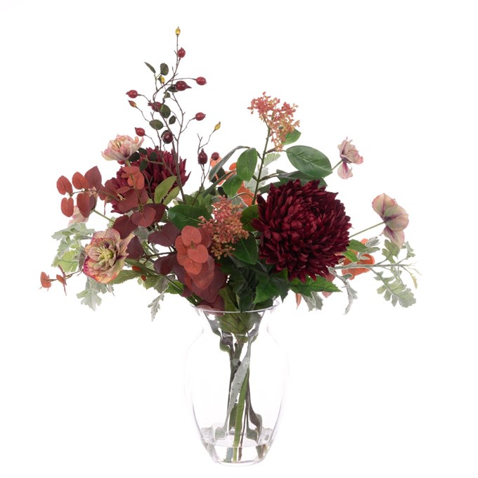 FS Chrysanth and Hellebore In Vase