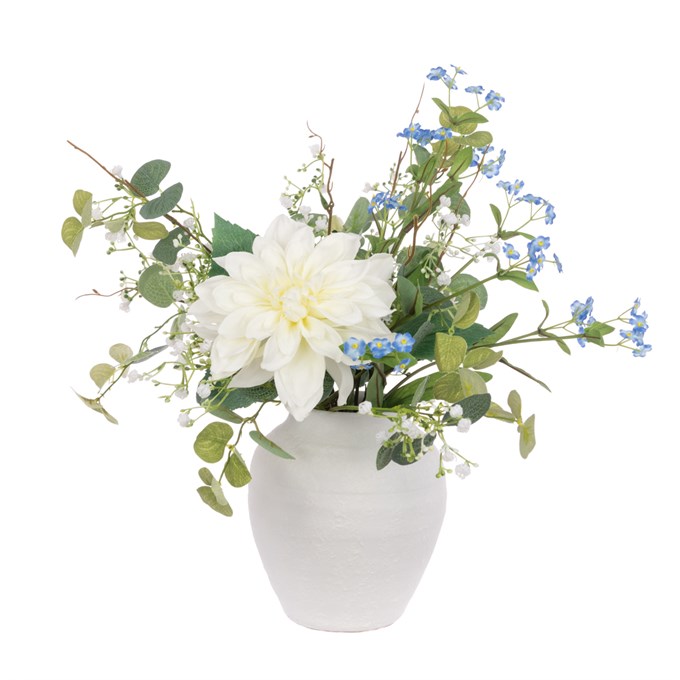 FS Dahlia & Forget-Me-Not In Vase
