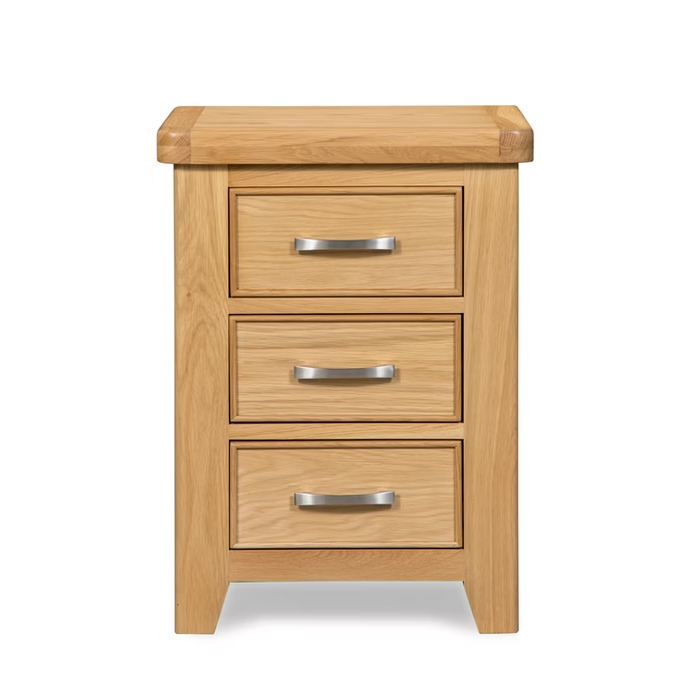 Yeats 3 Drawer Bedside - Oak