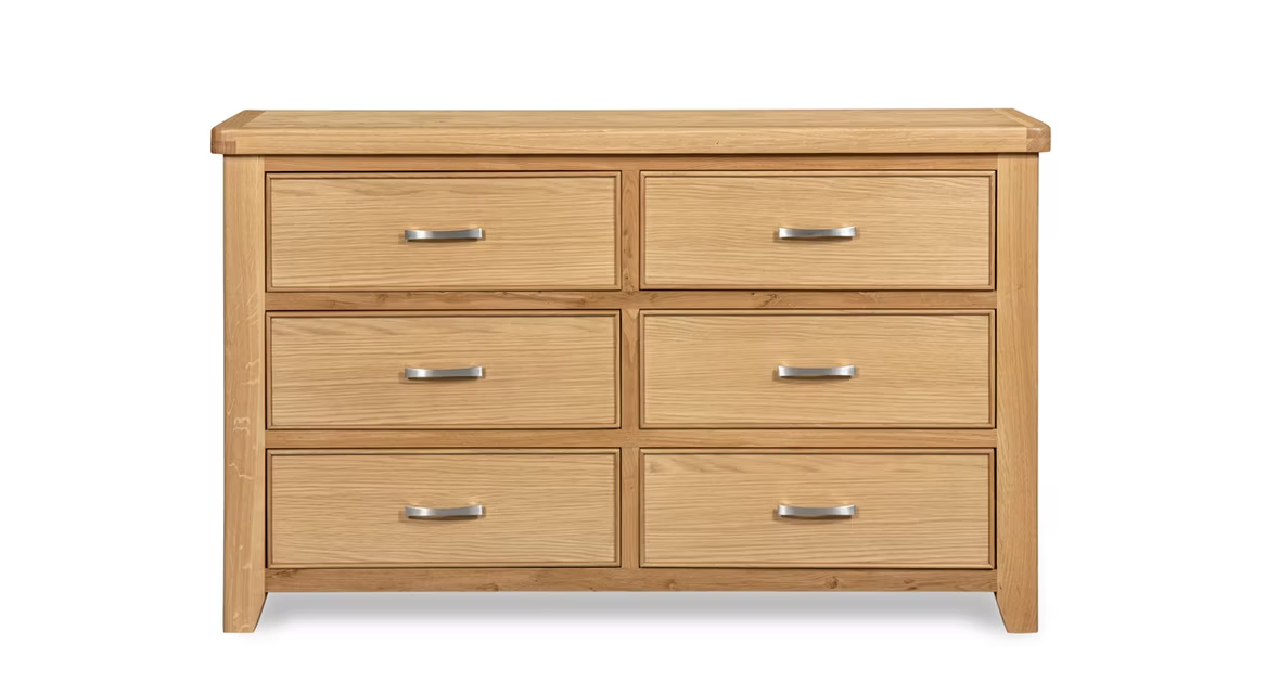 Yeats 6 Drawer Chest - Oak