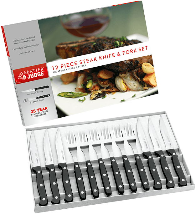 JDP Sabatier 12pc Steak Knife & Fork Set