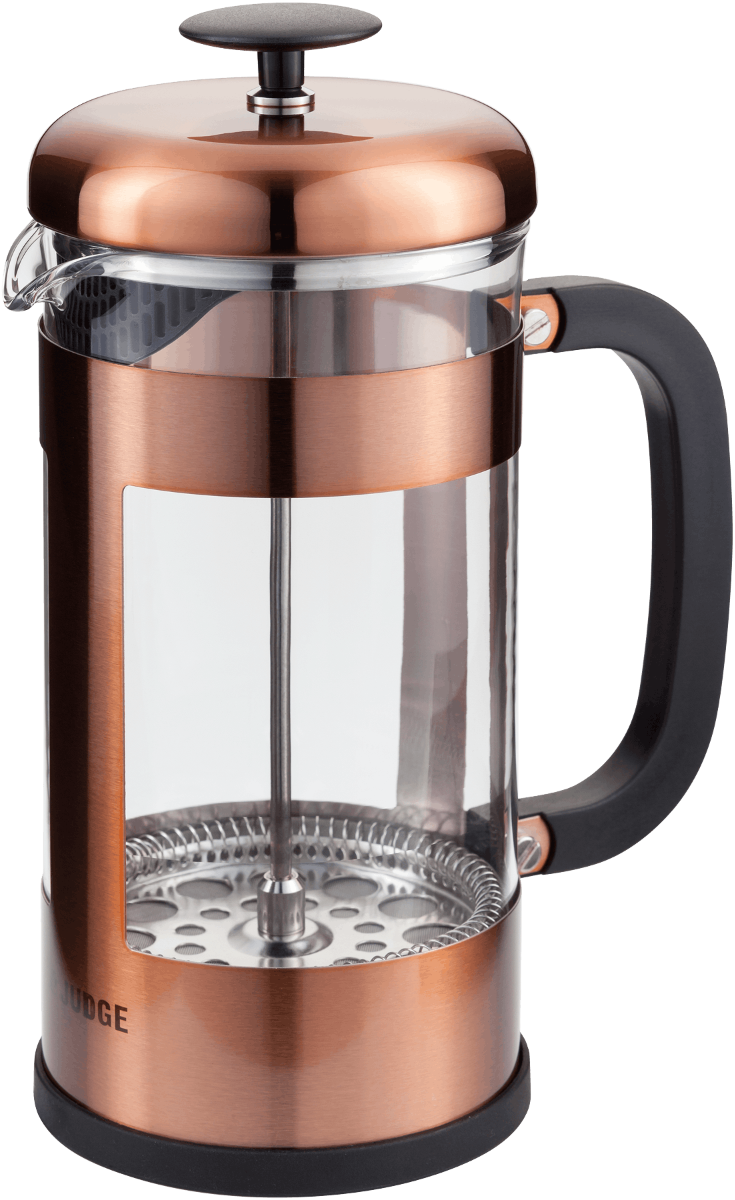 JDP Coffee 8 Cup Glass Copper Cafetiere