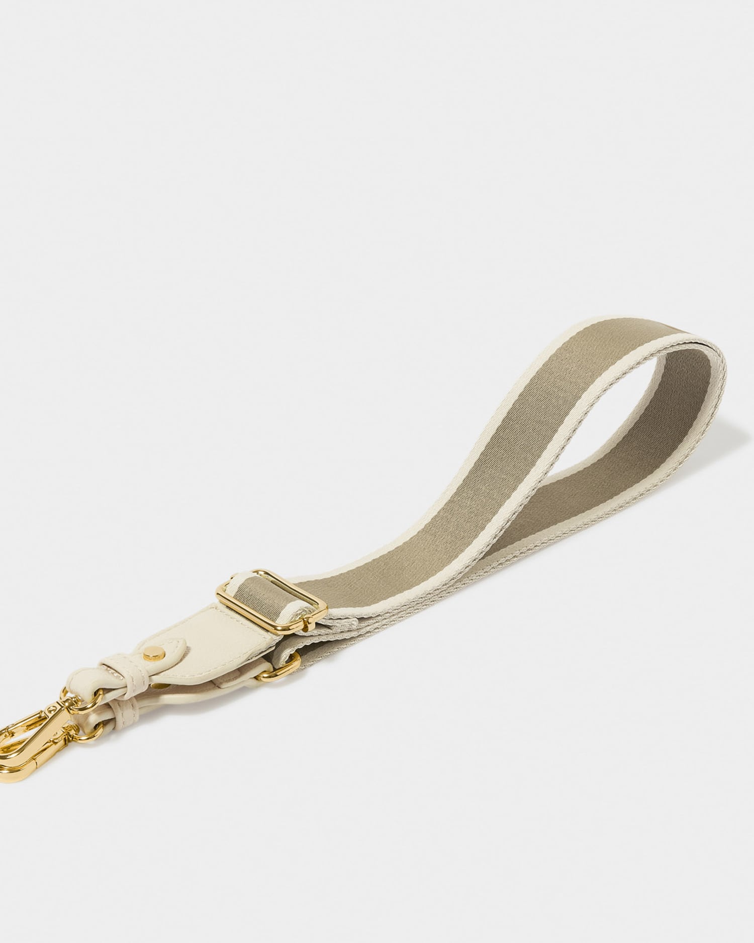 KL Bag Strap Canvas Stripe Light Khaki SS25