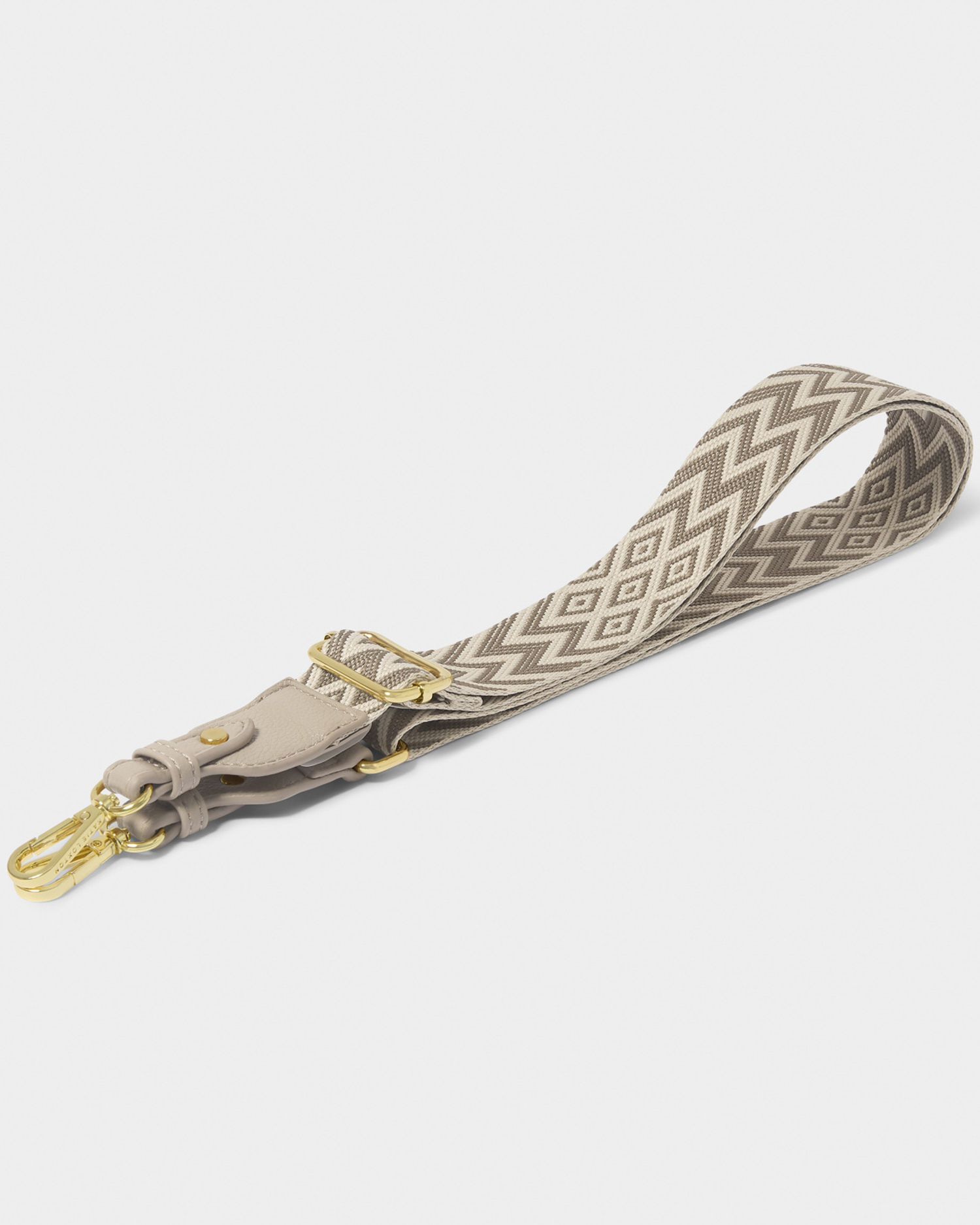 KL Bag Strap Chevron Taupe SS25