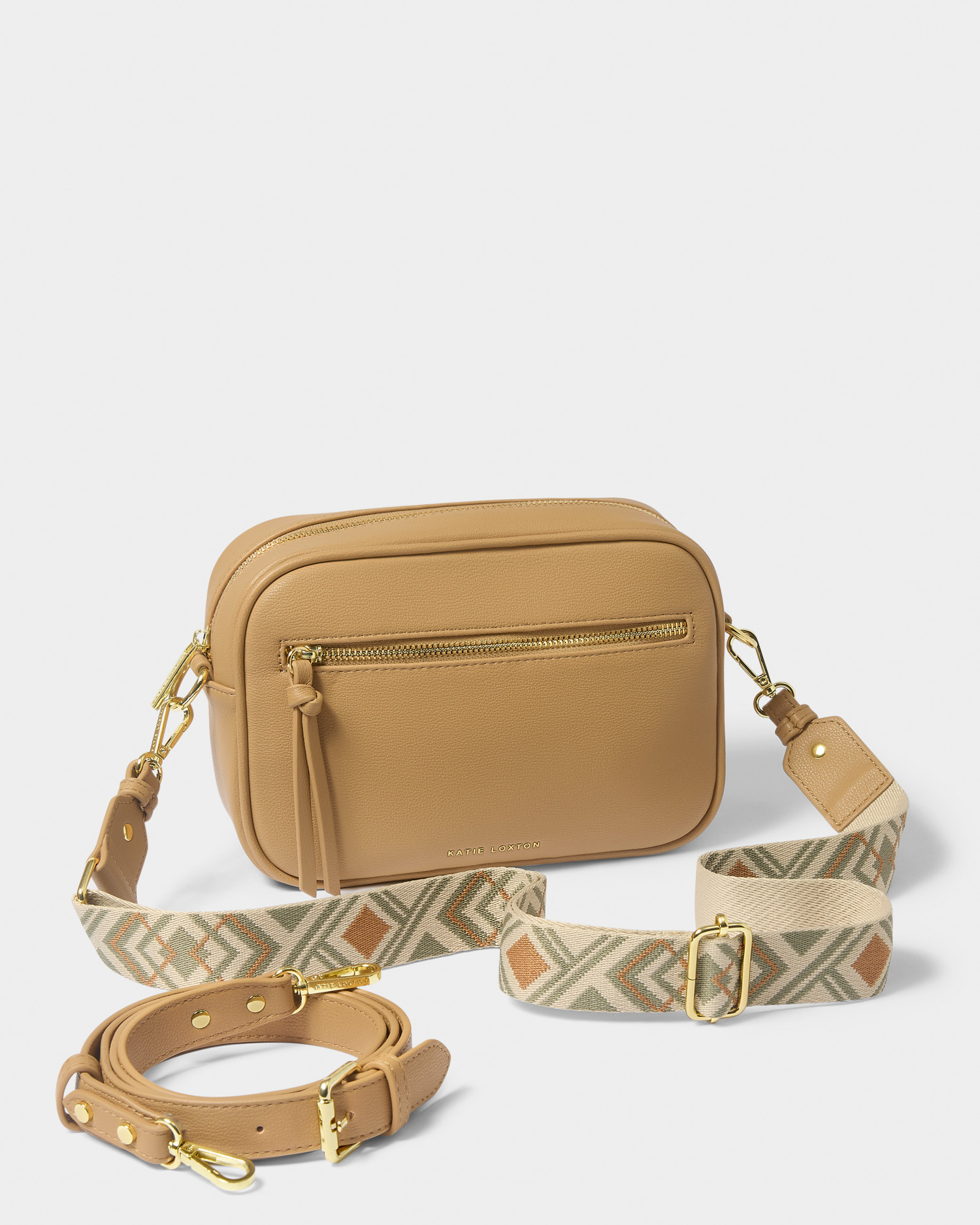 KL Hallie Dbl Strap Bag Camel SS25