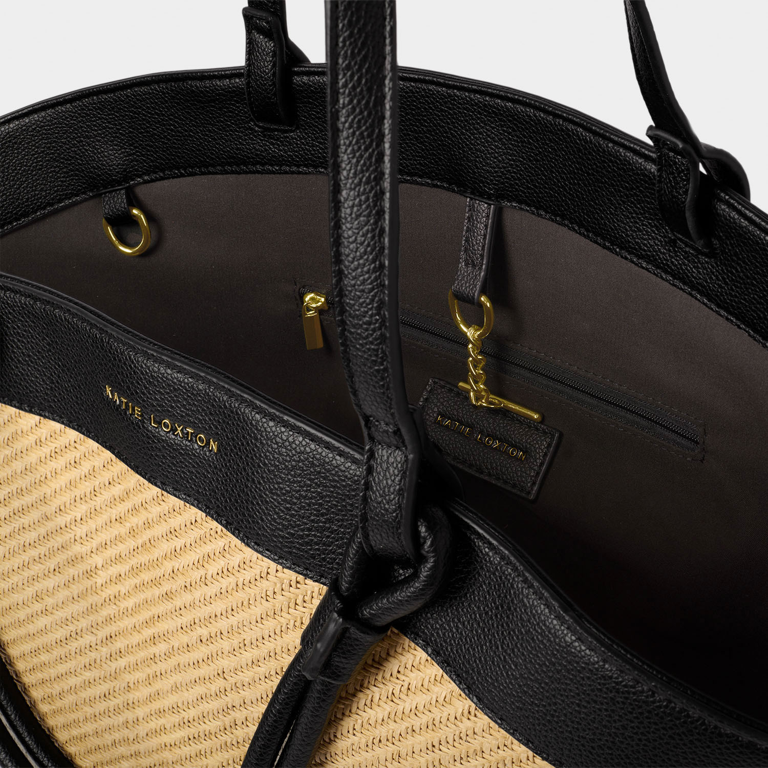 KL Riviera Raffia Tote Bag Black SS25