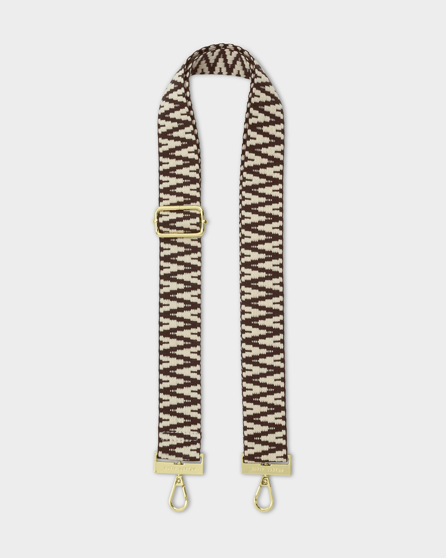 KL Bag Strap Canvas Chocolate Zig Zag SS26