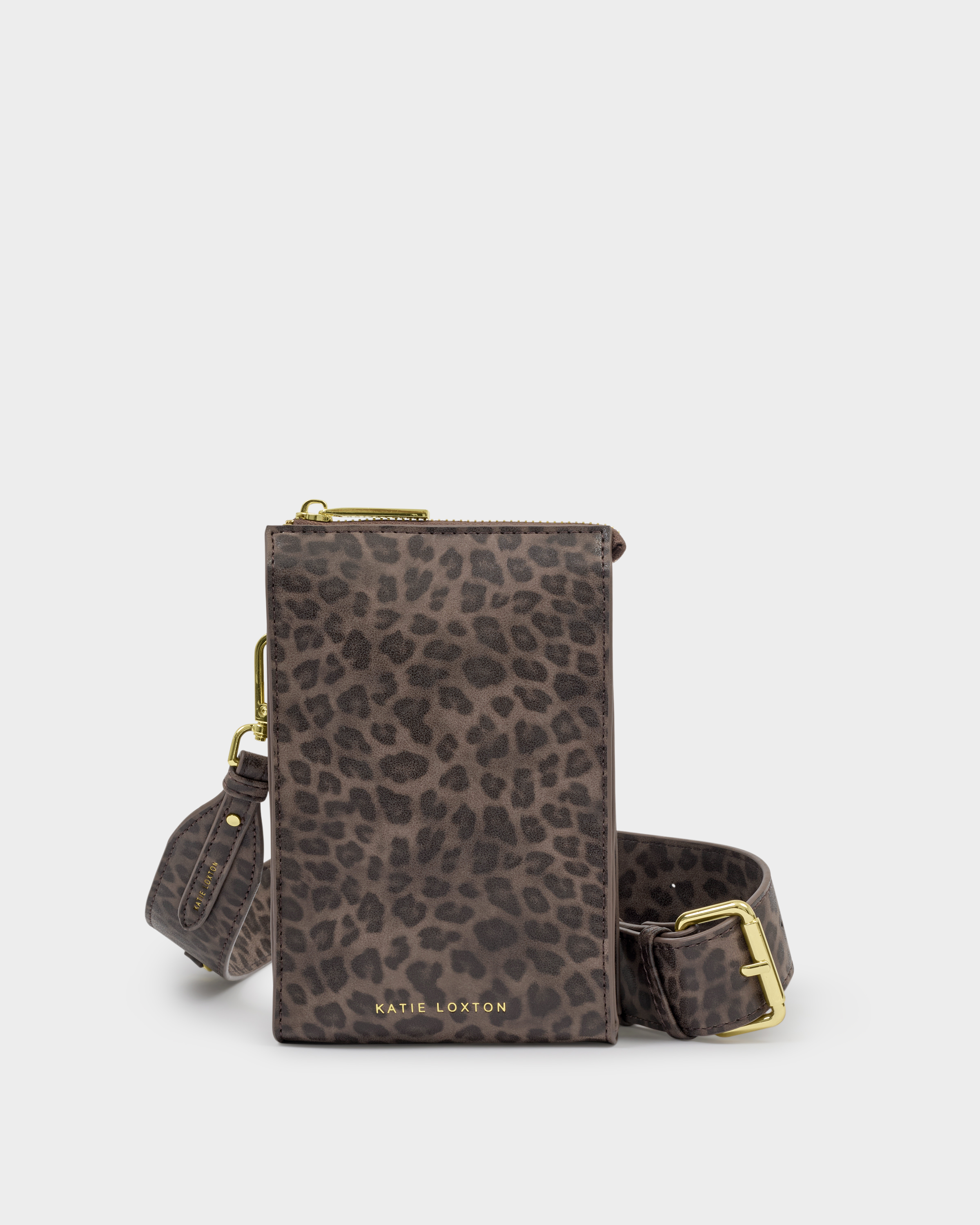 KL Avery Slim Crossbody Bag Leopard SS26