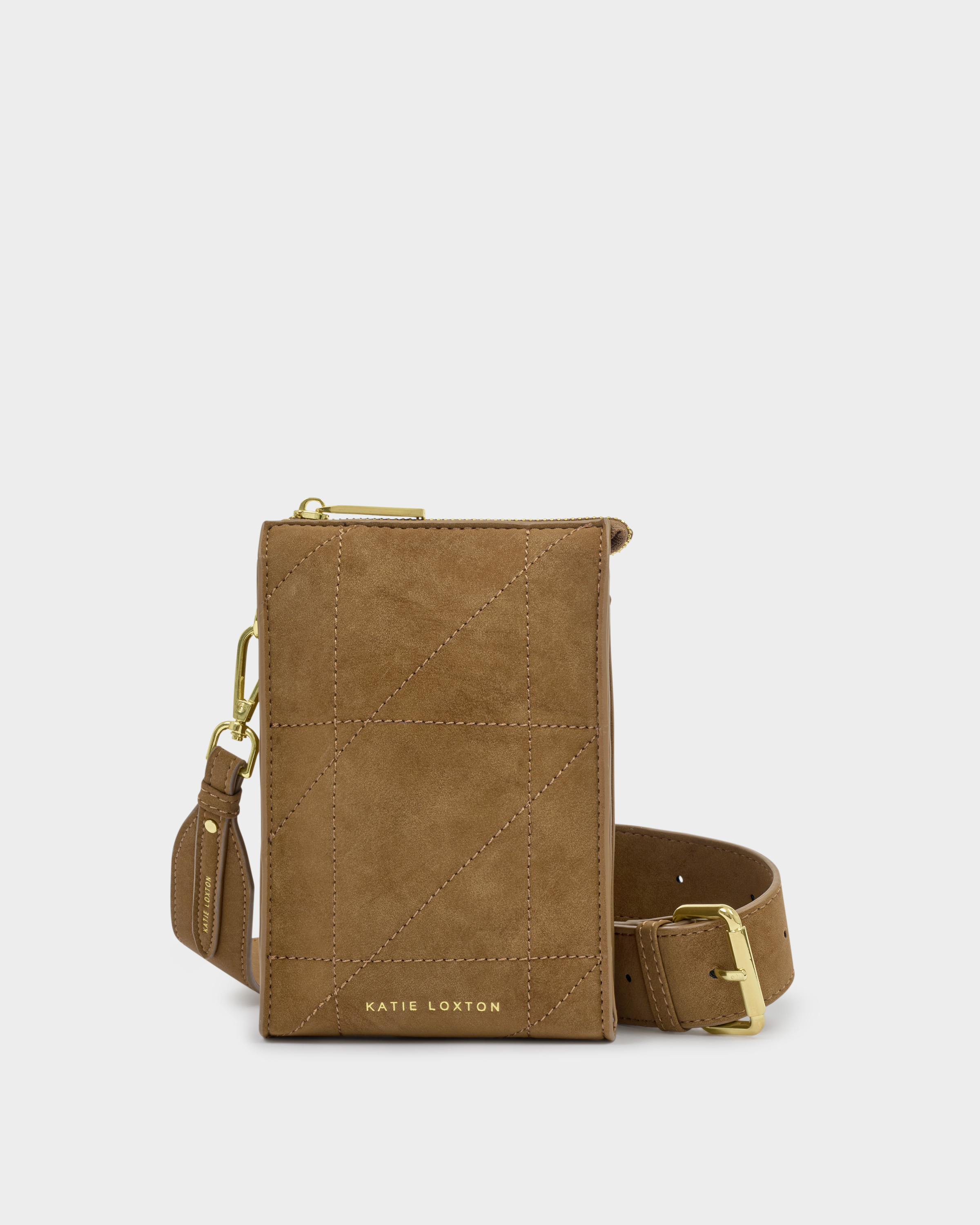 KL Avery Slim Crossbody Bag Caramel SS26
