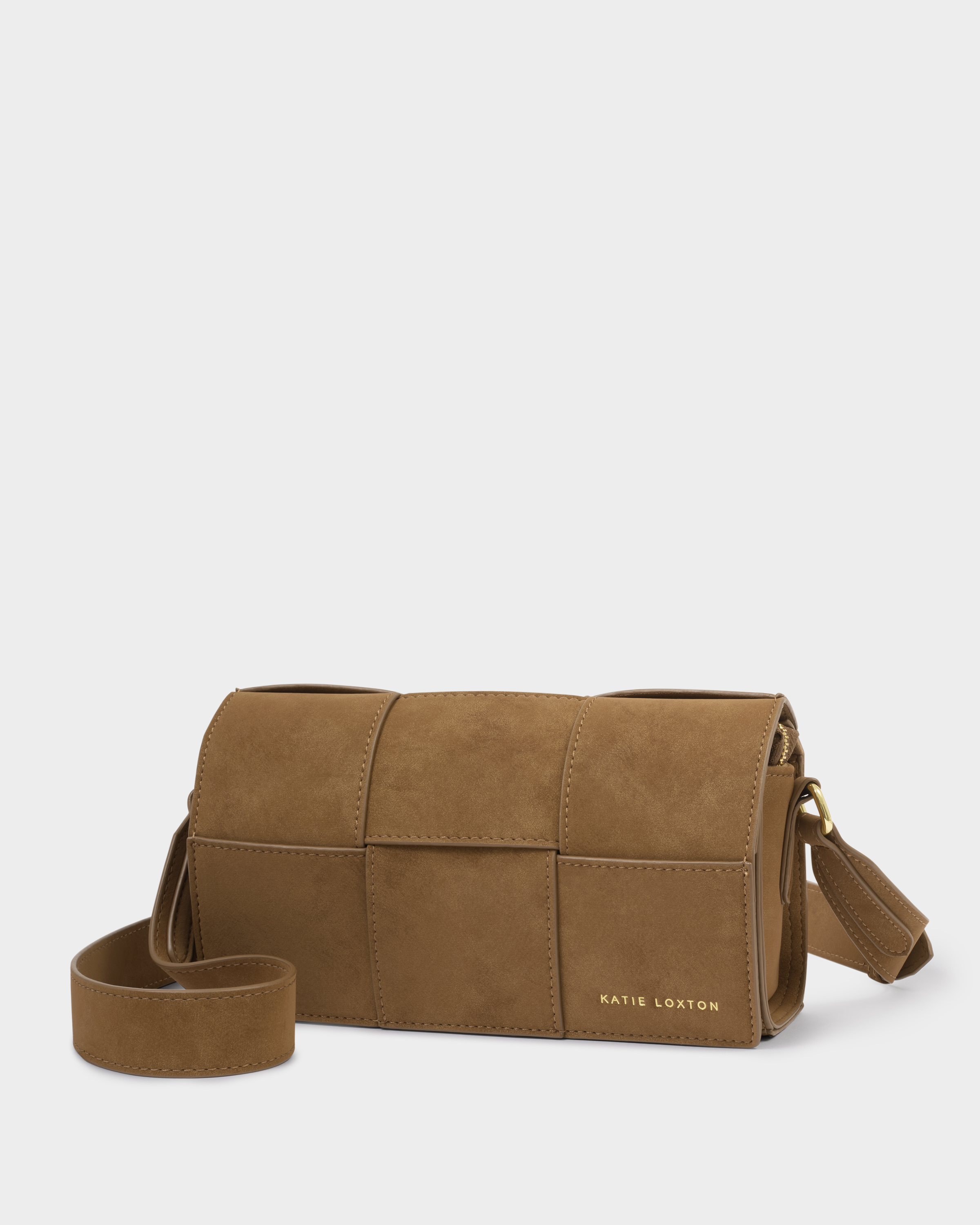 KL Taya Crossbody Bag Caramel Suede SS26